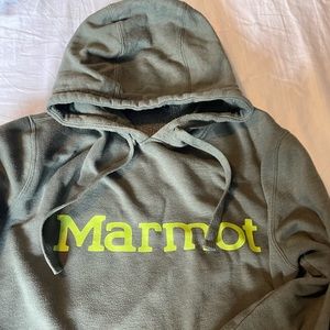 Beautiful Green Marmot hoodie. Very cozy and soft. Size Large.